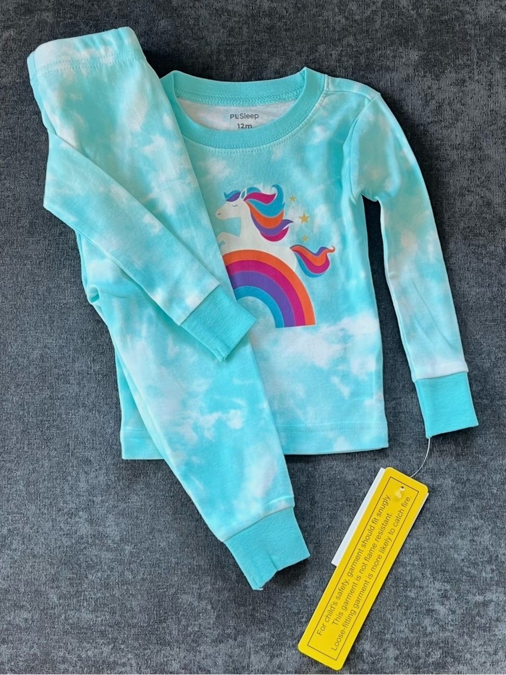 NWT PL Baby Tie Dye Pajama Set Size 12 Months